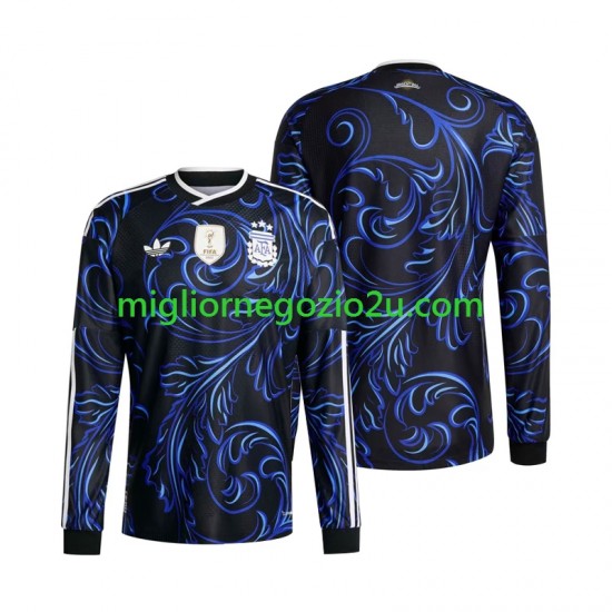 Maglia Argentina Uomo Trasferta Divisa Mondiali 2026 Manica Lunga