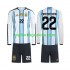 Maglia Argentina Franco Mastantuono 22 Bambino Casa Divisa Mondiali 2026 Manica Lunga