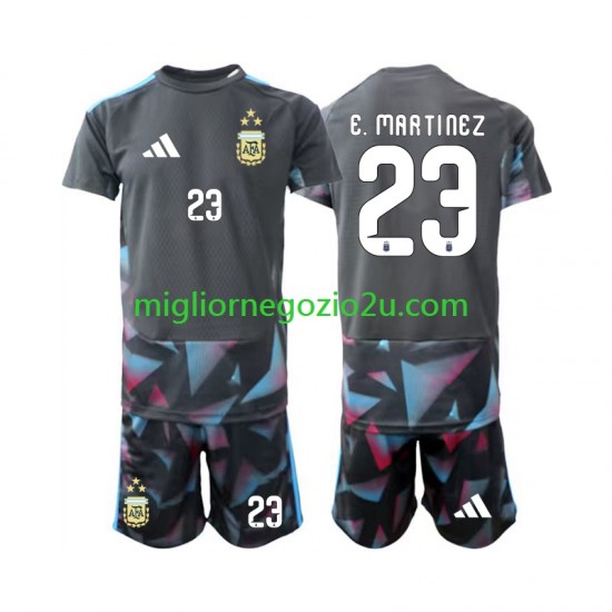 Maglia Argentina Emiliano Martinez 23 Portiere Bambino Casa Divisa Mondiali 2026 Manica Corta