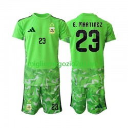 Maglia Argentina Emiliano Martinez 23 Portiere Bambino Terza Divisa Mondiali 2026 Manica Corta