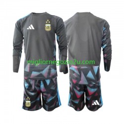 Maglia Argentina Portiere Bambino Casa Divisa Mondiali 2026 Manica Lunga