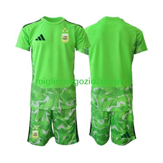 Maglia Argentina Portiere Bambino Terza Divisa Mondiali 2026 Manica Corta