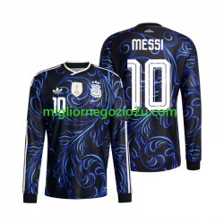 Maglia Argentina Lionel Messi 10 Uomo Trasferta Divisa Mondiali 2026 Manica Lunga