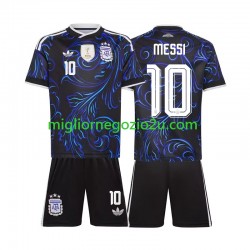 Maglia Argentina Lionel Messi 10 Bambino Trasferta Divisa Mondiali 2026 Manica Corta
