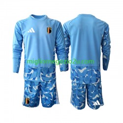 Maglia Belgio Portiere Bambino Casa Divisa Mondiali 2026 Manica Lunga