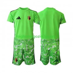 Maglia Belgio Portiere Bambino Terza Divisa Mondiali 2026 Manica Corta