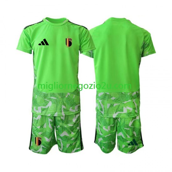 Maglia Belgio Portiere Bambino Terza Divisa Mondiali 2026 Manica Corta