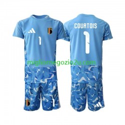 Maglia Belgio Thibaut Courtois 1 Portiere Bambino Casa Divisa Mondiali 2026 Manica Corta