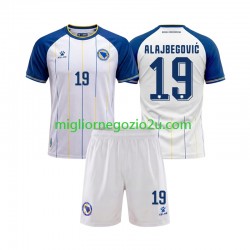Maglia Bosnia Erzegovina Kerim Alajbegovic 19 Bambino Trasferta Divisa Mondiali 2026 Manica Corta