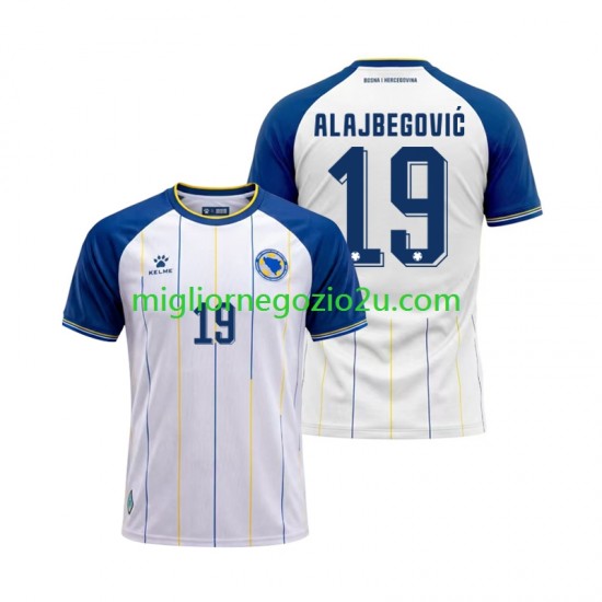 Maglia Bosnia Erzegovina Kerim Alajbegovic 19 Uomo Trasferta Divisa Mondiali 2026 Manica Corta