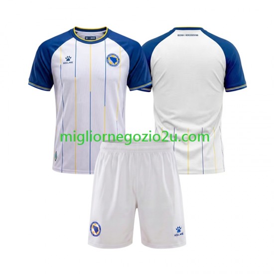 Maglia Bosnia Erzegovina Bambino Trasferta Divisa Mondiali 2026 Manica Corta