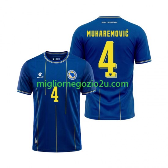 Maglia Bosnia Erzegovina Tarik Muharemovic 4 Uomo Casa Divisa Mondiali 2026 Manica Corta