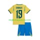 Maglia Brasile Endrick 19 Bambino Casa Divisa Mondiali 2026 Manica Corta