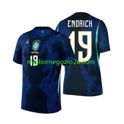 Maglia Brasile Endrick 19 Uomo Trasferta Divisa Mondiali 2026 Manica Corta