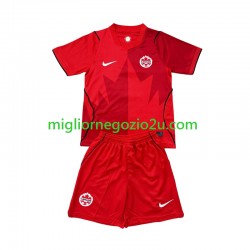 Maglia Canada Bambino Casa Divisa Mondiali 2026 Manica Corta