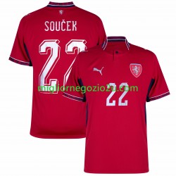 Maglia Repubblica Ceca Soucek 22 Uomo Casa Divisa Mondiali 2026 Manica Corta