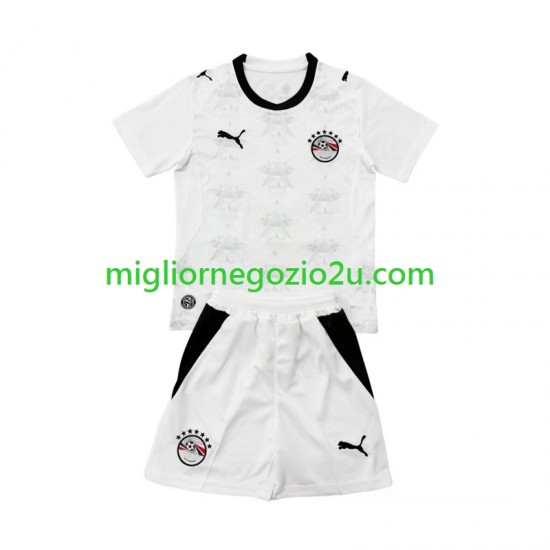 Maglia Egitto Bambino Trasferta Divisa Mondiali 2026 Manica Corta