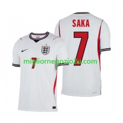 Maglia Inghilterra Bukayo Saka 7 Uomo Casa Divisa Mondiali 2026 Manica Corta