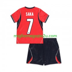 Maglia Inghilterra Bukayo Saka 7 Bambino Trasferta Divisa Mondiali 2026 Manica Corta