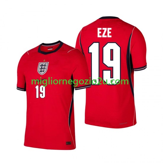 Maglia Inghilterra Eberechi Eze 19 Uomo Trasferta Divisa Mondiali 2026 Manica Corta