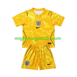 Maglia Inghilterra Portiere Bambino Quarta Divisa Mondiali 2026 Manica Corta