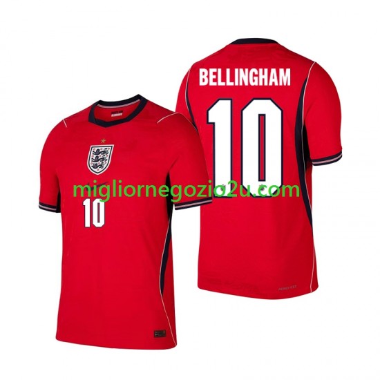 Maglia Inghilterra Jude Bellingham 10 Uomo Trasferta Divisa Mondiali 2026 Manica Corta