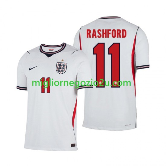 Maglia Inghilterra Marcus Rashford 11 Uomo Casa Divisa Mondiali 2026 Manica Corta