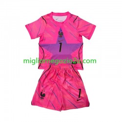 Maglia Francia Brice Samba 1 Portiere Bambino Trasferta Divisa Mondiali 2026 Manica Corta