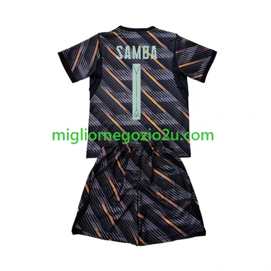 Maglia Francia Brice Samba 1 Portiere Bambino Casa Divisa Mondiali 2026 Manica Corta