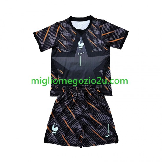 Maglia Francia Brice Samba 1 Portiere Bambino Casa Divisa Mondiali 2026 Manica Corta
