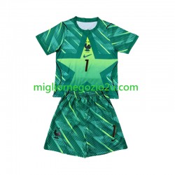 Maglia Francia Brice Samba 1 Portiere Bambino Terza Divisa Mondiali 2026 Manica Corta