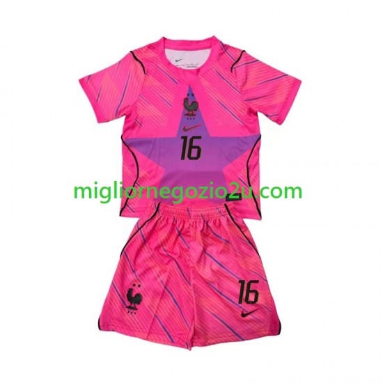 Maglia Francia Mike Maignan 16 Portiere Bambino Trasferta Divisa Mondiali 2026 Manica Corta