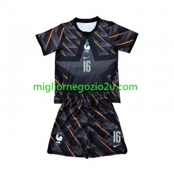 Maglia Francia Mike Maignan 16 Portiere Bambino Casa Divisa Mondiali 2026 Manica Corta