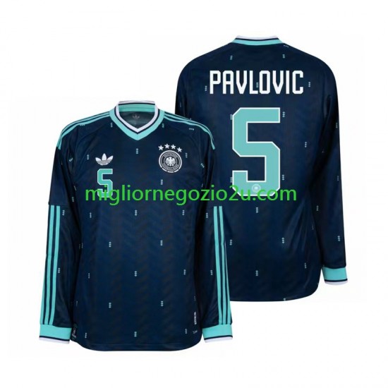 Maglia Germania Aleksandar Pavlovic 5 Uomo Trasferta Divisa Mondiali 2026 Manica Lunga