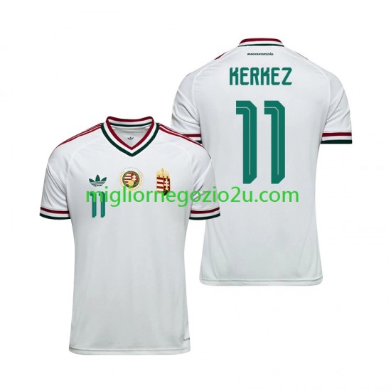 Maglia Ungheria Milos Kerkez 11 Uomo Trasferta Divisa Mondiali 2026 Manica Corta