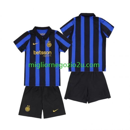 Maglia Inter Milan Bambino Casa Divisa 2026-2027 Manica Corta