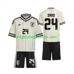 Maglia Giappone Kaishu Sano 24 Bambino Trasferta Divisa Mondiali 2026 Manica Corta