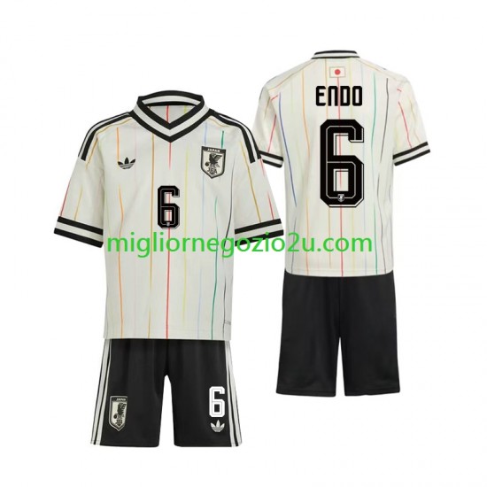 Maglia Giappone Wataru Endo 6 Bambino Trasferta Divisa Mondiali 2026 Manica Corta