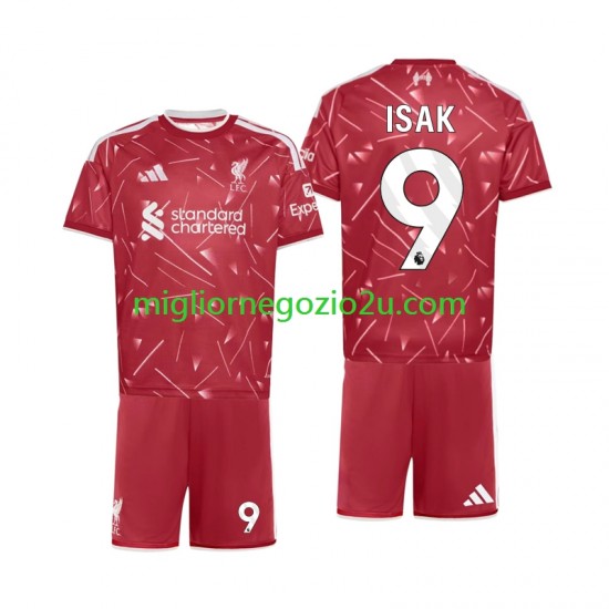 Maglia Liverpool Alexander Isak 9 Bambino Casa Divisa 2026-2027 Manica Corta