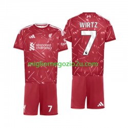 Maglia Liverpool Florian Wirtz 7 Bambino Casa Divisa 2026-2027 Manica Corta