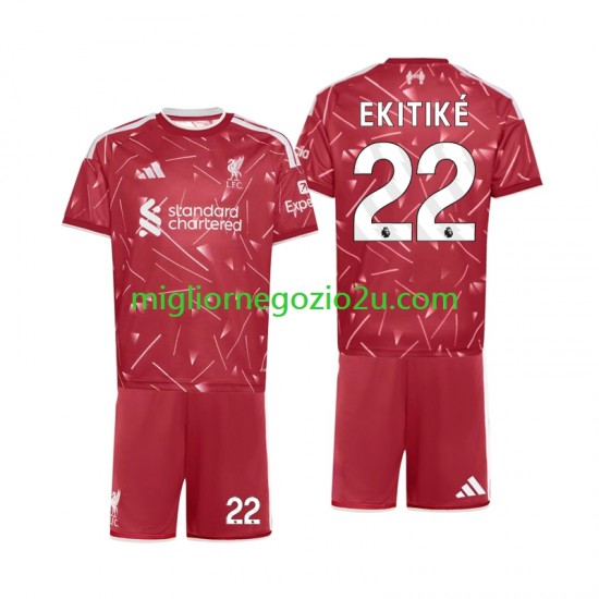 Maglia Liverpool Hugo Ekitike 22 Bambino Casa Divisa 2026-2027 Manica Corta