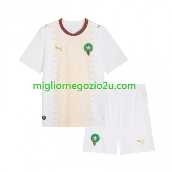 Maglia Marocco Bambino Trasferta Divisa 2026 Manica Corta