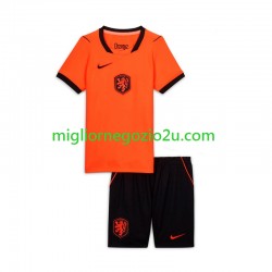 Maglia Paesi Bassi Bambino Casa Divisa Mondiali 2026 Manica Corta