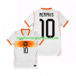 Maglia Paesi Bassi Memphis Depay 10 Uomo Trasferta Divisa Mondiali 2026 Manica Corta