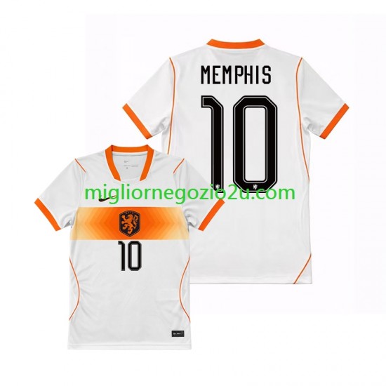 Maglia Paesi Bassi Memphis Depay 10 Uomo Trasferta Divisa Mondiali 2026 Manica Corta