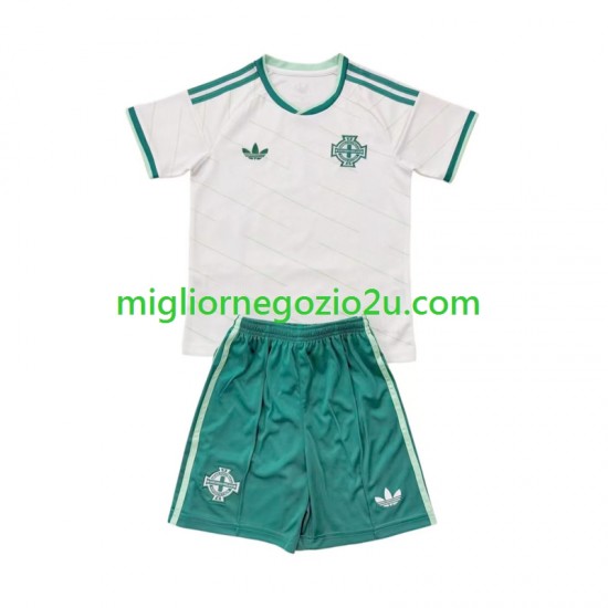 Maglia Irlanda Del Nord Bambino Trasferta Divisa 2026 Manica Corta