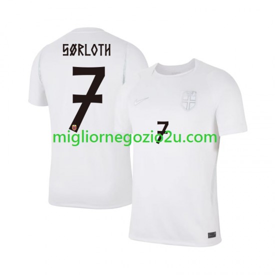 Maglia Norvegia Alexander Sorloth 7 Uomo Terza Divisa Mondiali 2026 Manica Corta