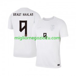 Maglia Norvegia Braut Haaland 9 Uomo Terza Divisa Mondiali 2026 Manica Corta