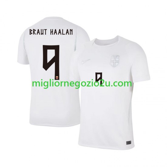 Maglia Norvegia Braut Haaland 9 Uomo Terza Divisa Mondiali 2026 Manica Corta