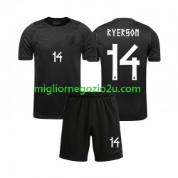 Maglia Norvegia Julian Ryerson 14 Bambino Trasferta Divisa Mondiali 2026 Manica Corta